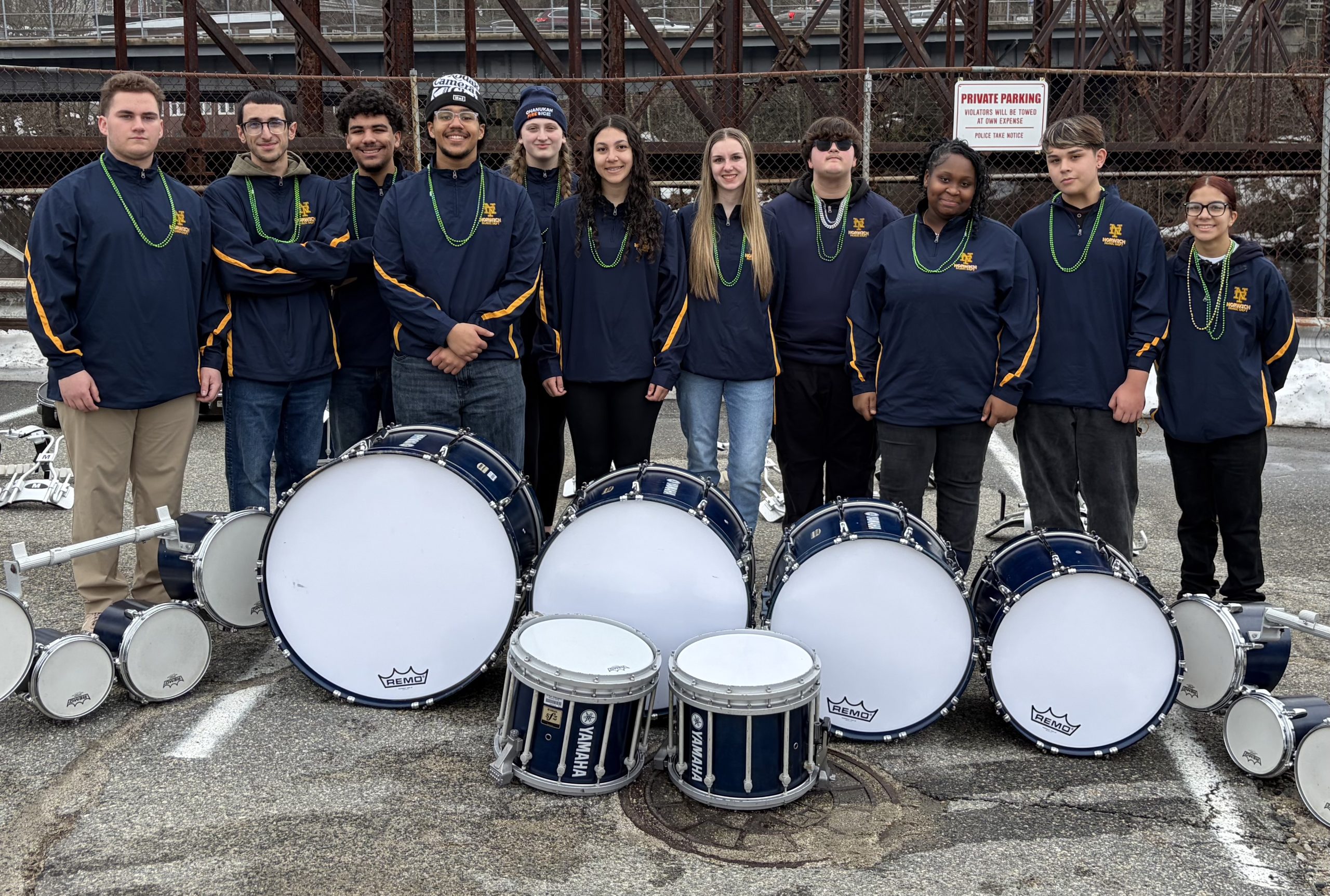 band, drums, students, parade
